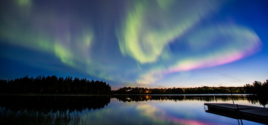 Northern lights in Kiruna, Lapland, Northern Sweden