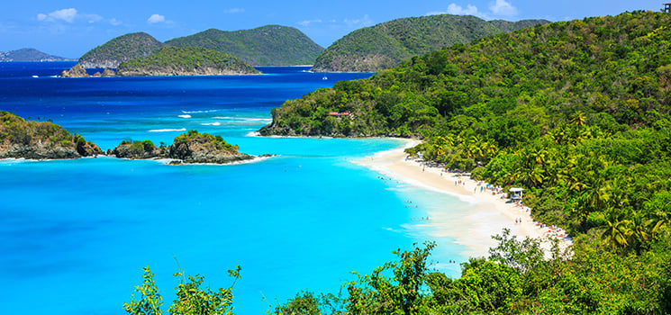 Trunk Bay on St Jon Island U.S. Virgin Islands