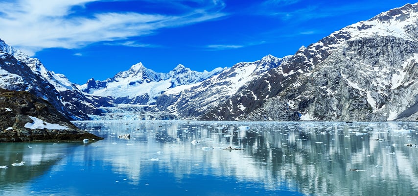 Panoramic view of Glacier Bay national Park