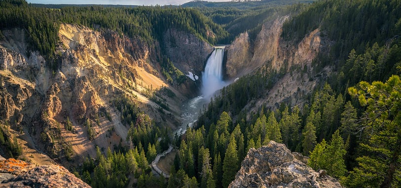 Grand Canyon of Yellowstone aerial view