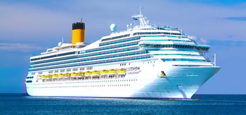 large cruise ship on the ocean