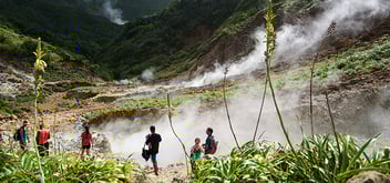 Island of Dominica with Smoky Path