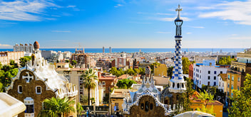 Park Guell in Barcelona, Spain