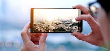 Traveler taking a photograph