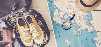 Travel planning and packing on map