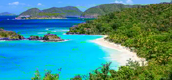 Trunk Bay on St John island, US Virgin Islands