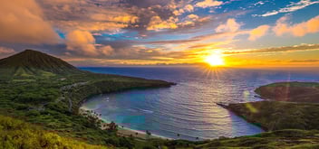 Sunrise at Hanauma Bay on Oahu, Hawaii
