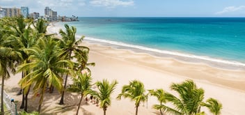 Puerto Rican beach near San Juan