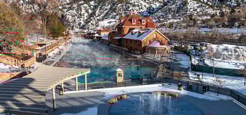 Aerial view of Glenwood Springs