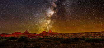 Milky Way over Beehives Formation in Glen Canyon National Recreation Area near Page, Arizona