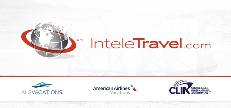 Inteletravel logo above ALGVacations,  Americain Airlines Vacations and CLIA logo