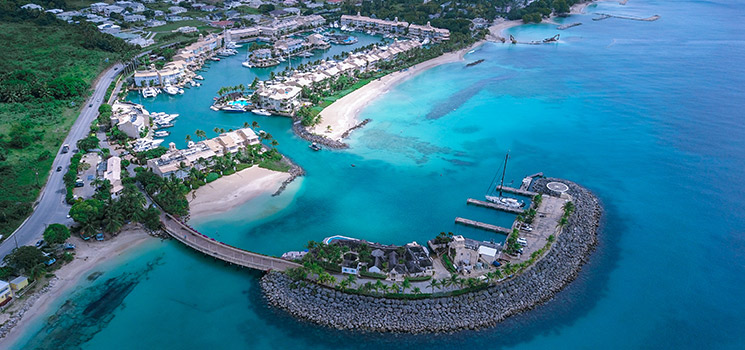 Panoramic View to the Barbados Coastline near Bridgetown, Caribbean