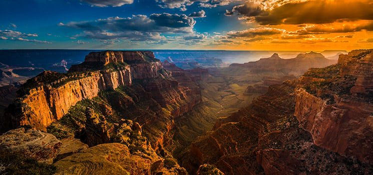 Grand Canyon Overlook at Sunset 
